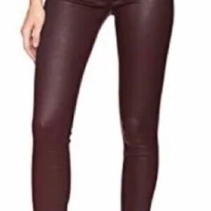 NWT AG Adriano Goldschmied Burgundy Chinos Faux leather New with tag
